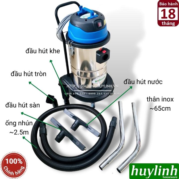 Máy hút bụi công nghiệp HiClean HC40CE - Dung tích 40 lít - Công suất 1600W - Hút khô và Ướt - Hàng chính hãng