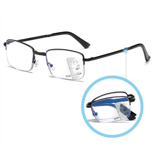 Kính lão thị viễn thị ĐA TRÒNG Đa khoảng cách KV8MUNIQUI cao cấp có bao đẹp tiện lợi