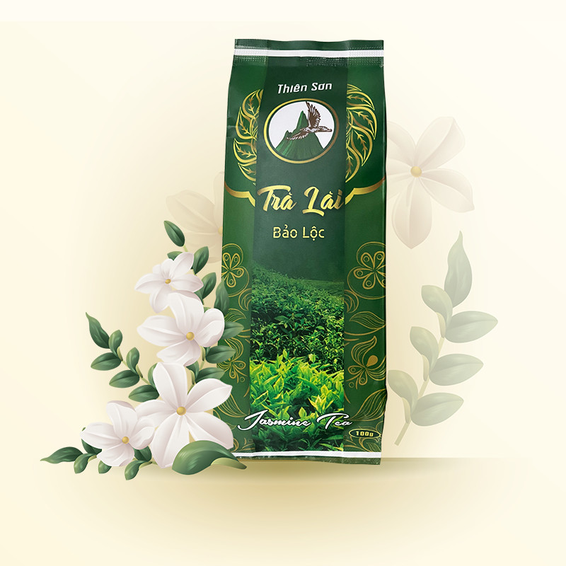 Set 2 Gói Trà Thiên Sơn Ướp Hoa Lài Bảo Lộc (100gr/ Gói)