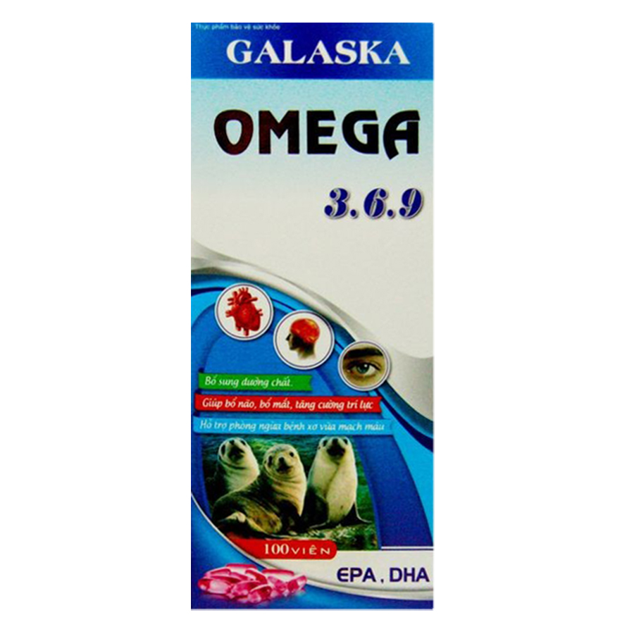 Thực Phẩm Chức Năng Vhop Pharma Galaska OMEGA 3.6.9 (Hộp 100 Viên)
