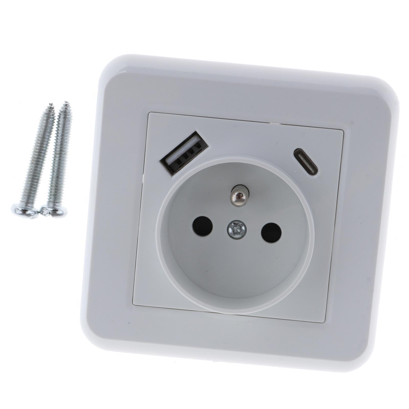 Wall Mounted Socket Square Panel European Plug Socket Widely Used for Home