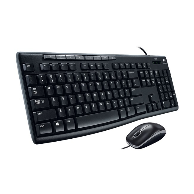 Bộ phím chuột có dây Logitech MK200 - Hàng chính hãng DGW phân phối