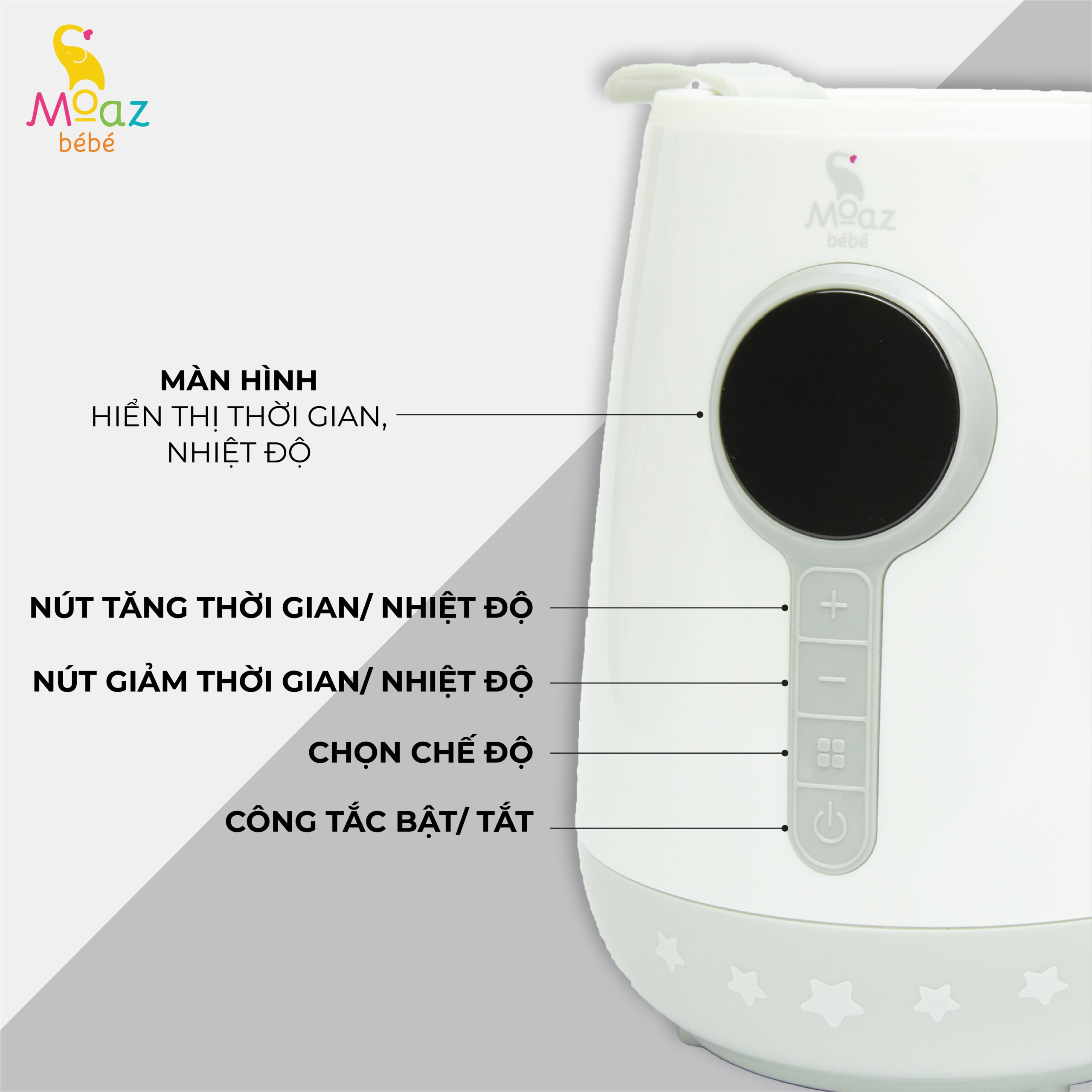 Máy hâm sữa Moaz Bébé MB-021