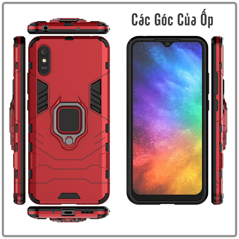 Ốp lưng cho Xiaomi Redmi 9A iRON - MAN IRING Nhựa PC cứng viền dẻo chống sốc