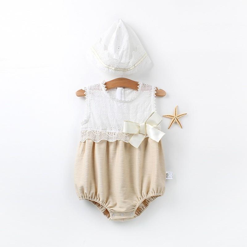 Thời Trang Cho Bé Gái Ren Cotton Áo Liền Quần Mũ Cho Bé Sơ Sinh Trẻ Em Cách Mặc Quần Áo Cho Trẻ Sơ Sinh Bộ 3M 12M 18M Công Chúa áo Sinh Nhật Rampers