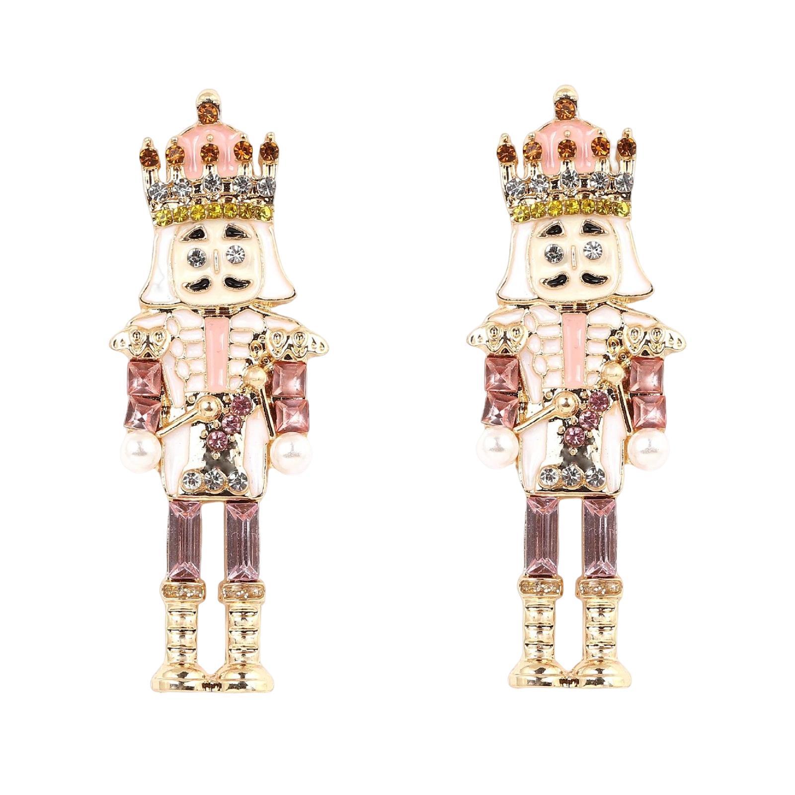 Trendy Cartoon Soldier Stud Earrings Zinc Alloy for Girl Engagement Wedding