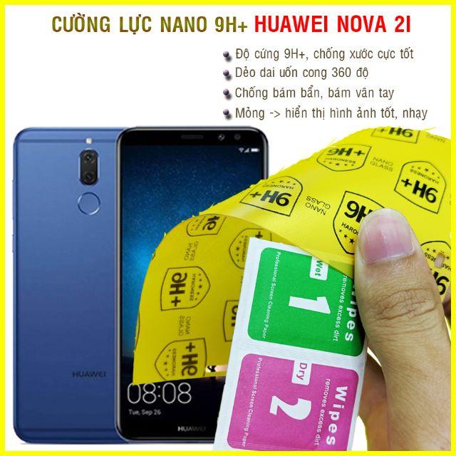 Dán cường lực dẻo nano mặt trước sau dành cho Huawei Nova 2i