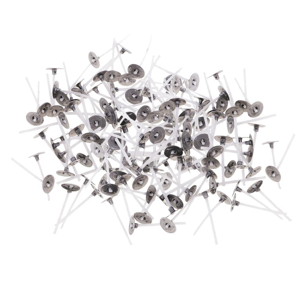 400x Natural Cotton Candle Wicks w/ Sustainers DIY Home Candles Making 3cm