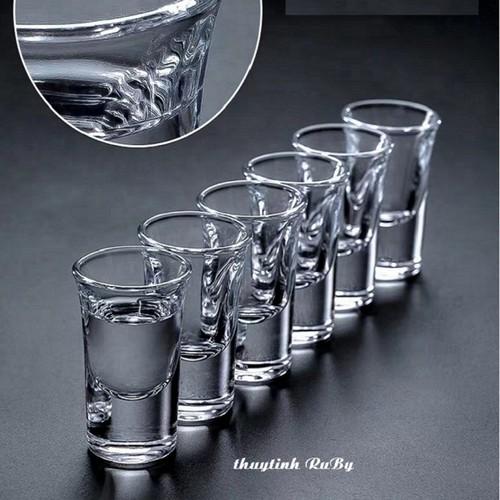 Bộ 6 Ly Rượu Shot Thủy Tinh 34ML