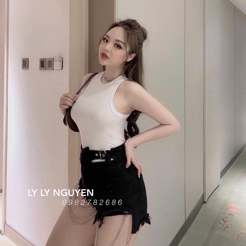 Áo thun nữ, áo ba lỗ chất bozip co giãn 4 chiều