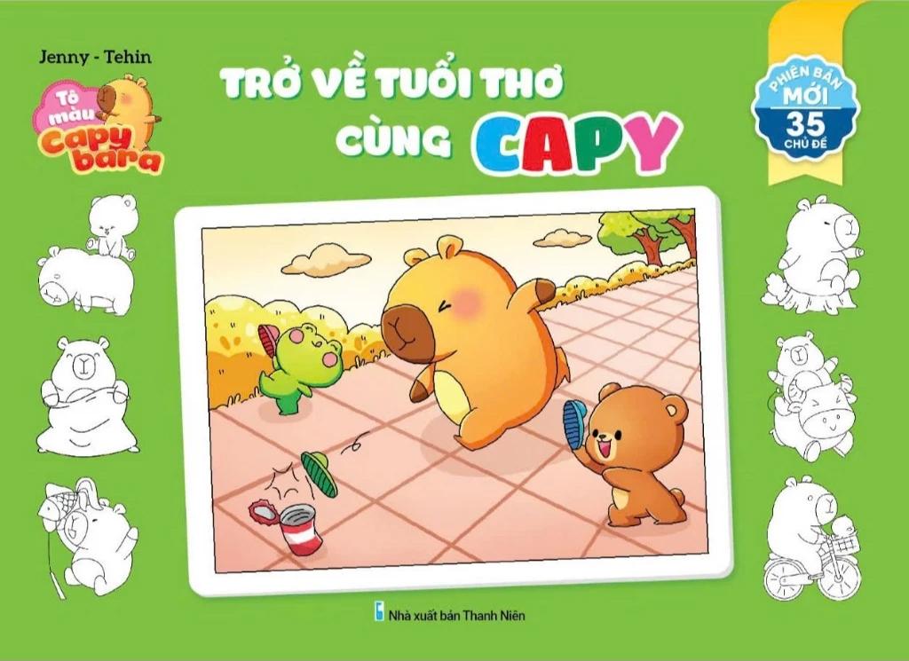 Sách - Tô Màu Capybara - Trở Về Tuổi Thơ Cùng Capy