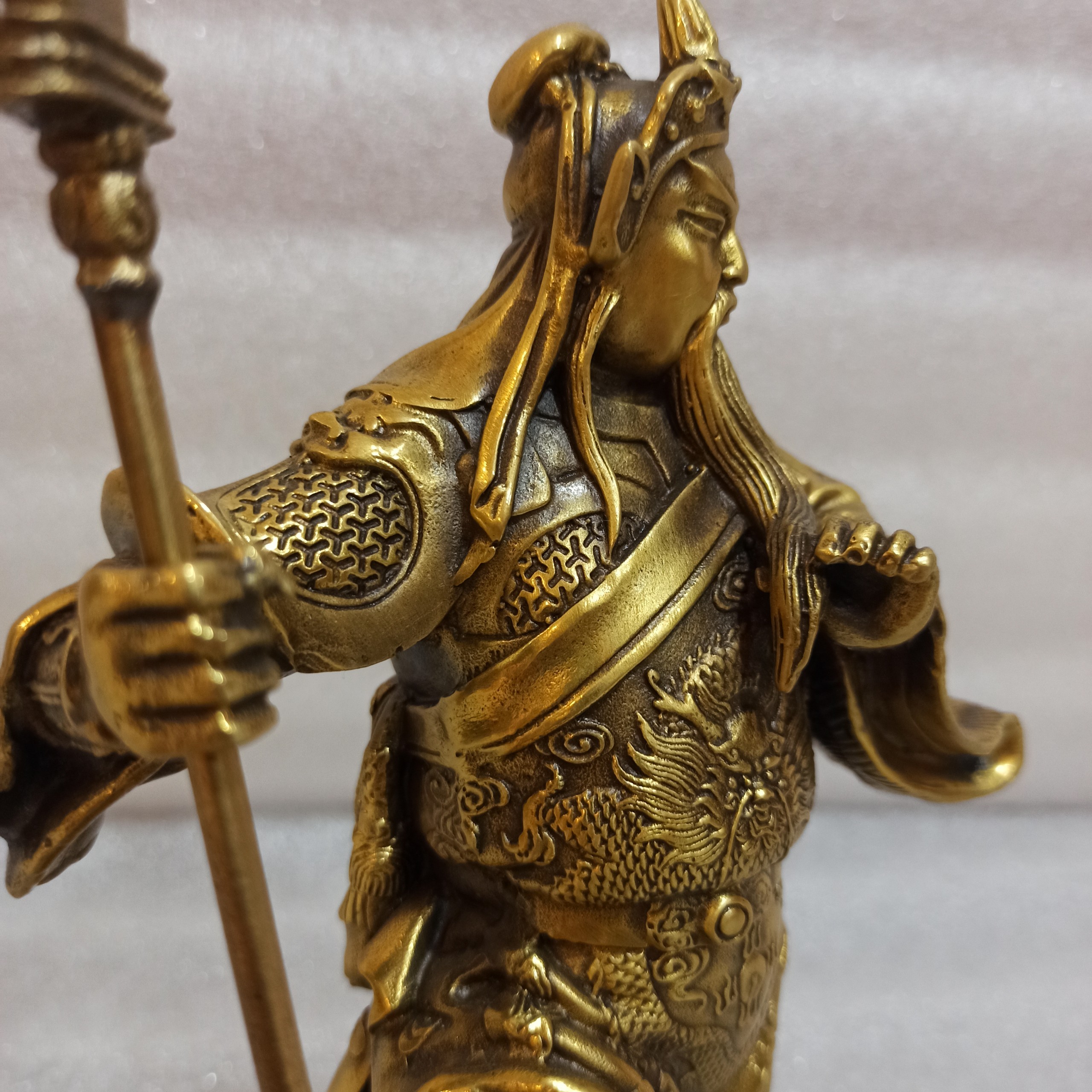 Tượng Quan Công bằng Đồng, Quan Vân Trường Bằng đồng vàng, Tượng Quan Công Xách Đao, Tượng Đồng Phong Thủy