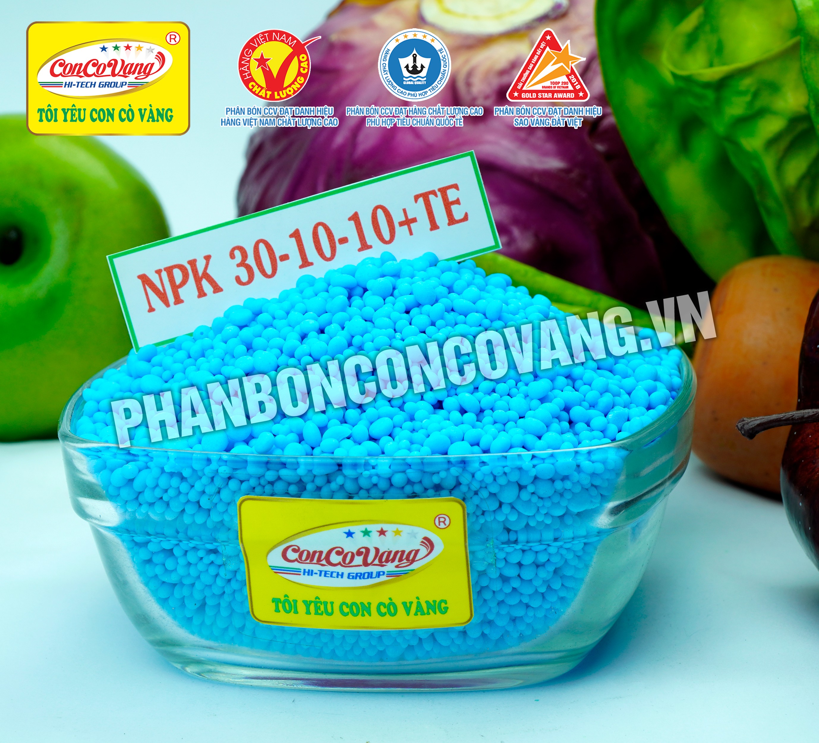 Phân bón hỗn hợp Agri-Tech NPK 30-10-10+TE 1Kg