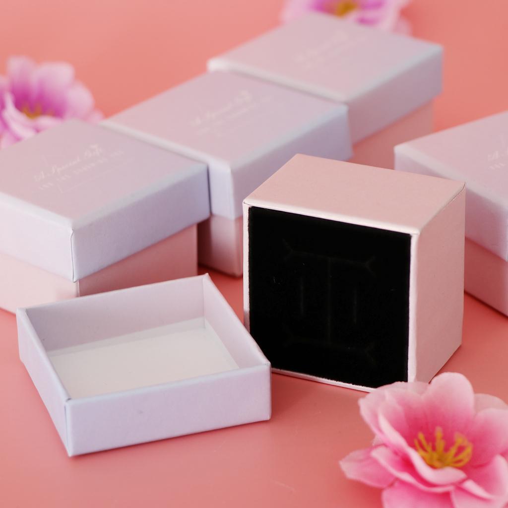 5pcs Cardboard Gift Box Earrings Storage Case