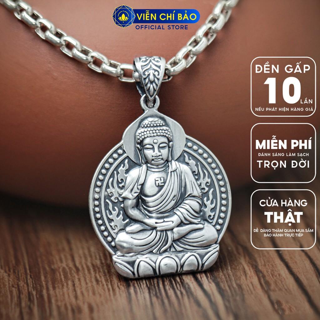 Mặt dây chuyền phật bản mệnh 12 con giáp nam nữ bát nhã tâm kinh chất liệu bạc Thái 925 thương hiệu Viễn Chí Bảo M100027