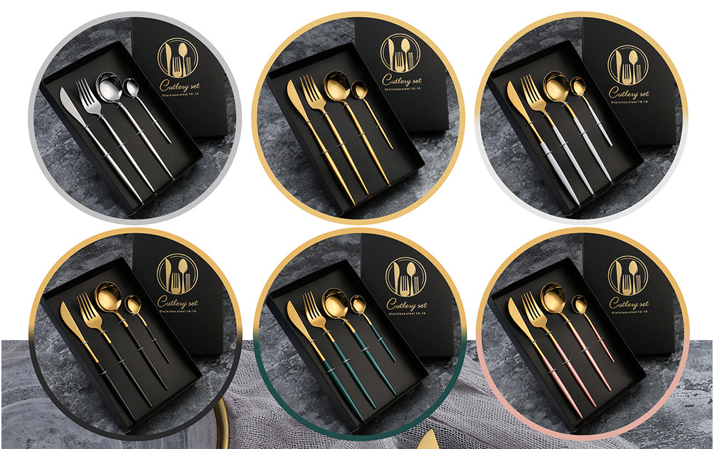 SET 4 MÓN DAO,MUỖNG, THÌA HOÀNG GIA CAO CẤP
