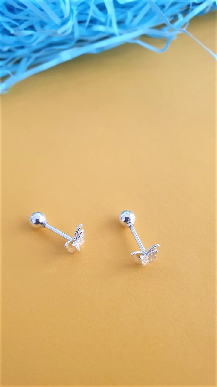 Bông tai Bạc NgọcHY, Bông tai Bạc Bướm đôi, chuôi vặn