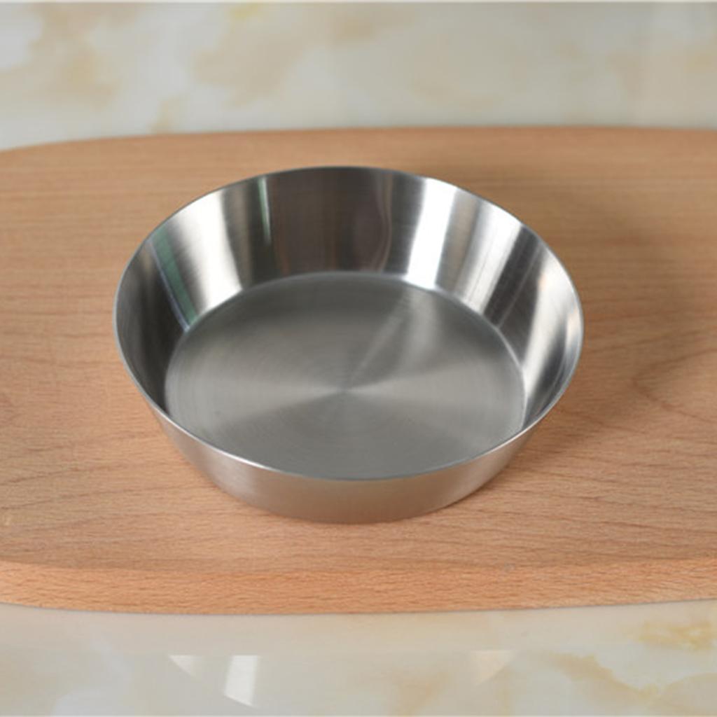 Stainless Steel Korean Tray Fruit Salad Plate Snack Bowl with Cover,Ramen Noodles Menudo Pasta Popcorn Fruit Dessert Serving Dishes