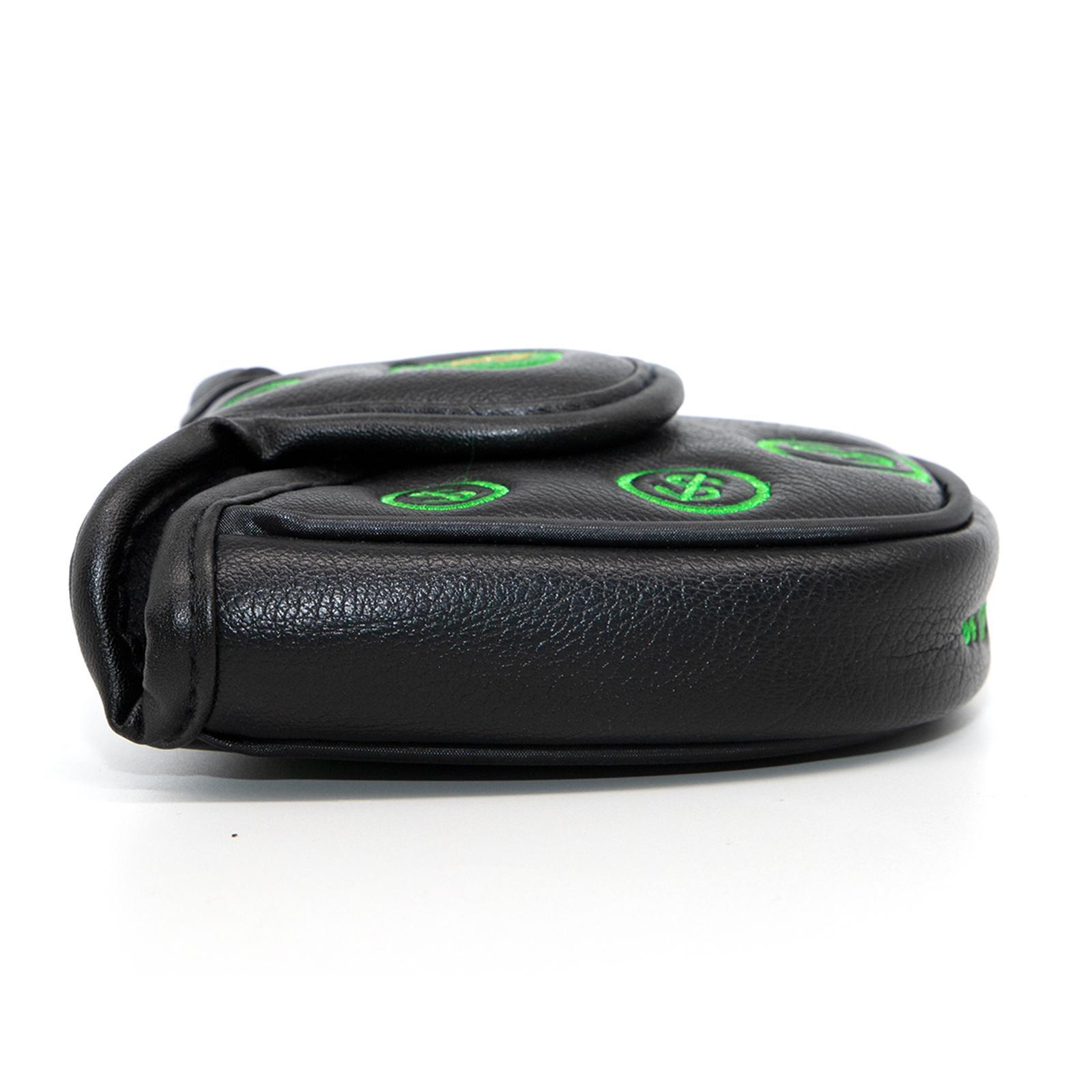 Golf Mallet Putter Head Cover Waterproof PU Leather Golf Putter Headcovers Green