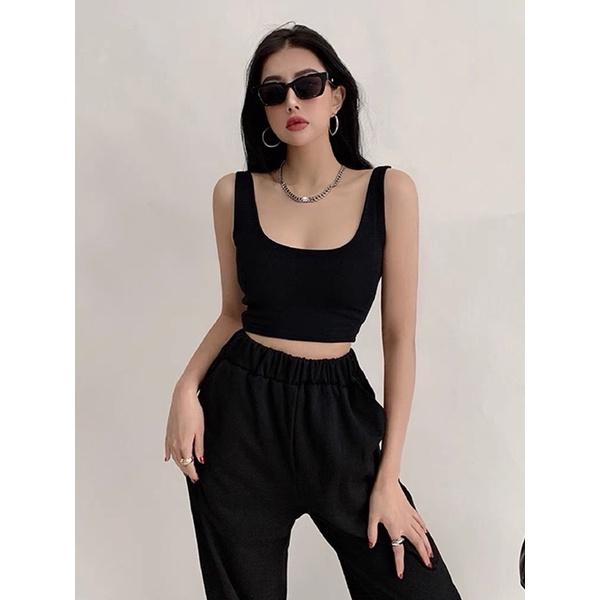 Áo croptop bản to che khuyết điểm