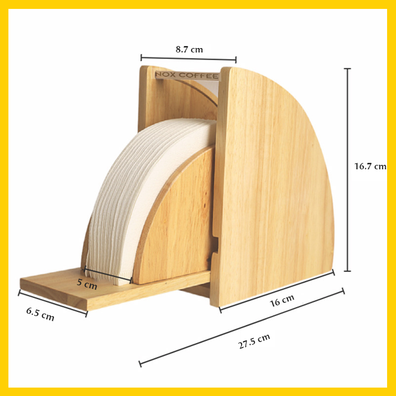 Hộp đựng giấy lọc cà phê | Chất liêu gỗ, handmade