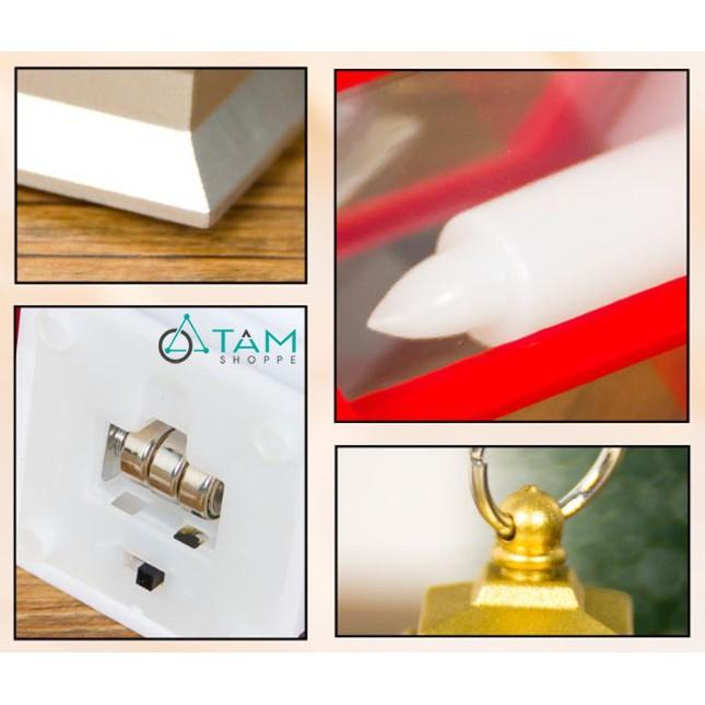 Nhà đèn Giáng sinh điện tử cao cửa trong suốt X-NHDEN-03