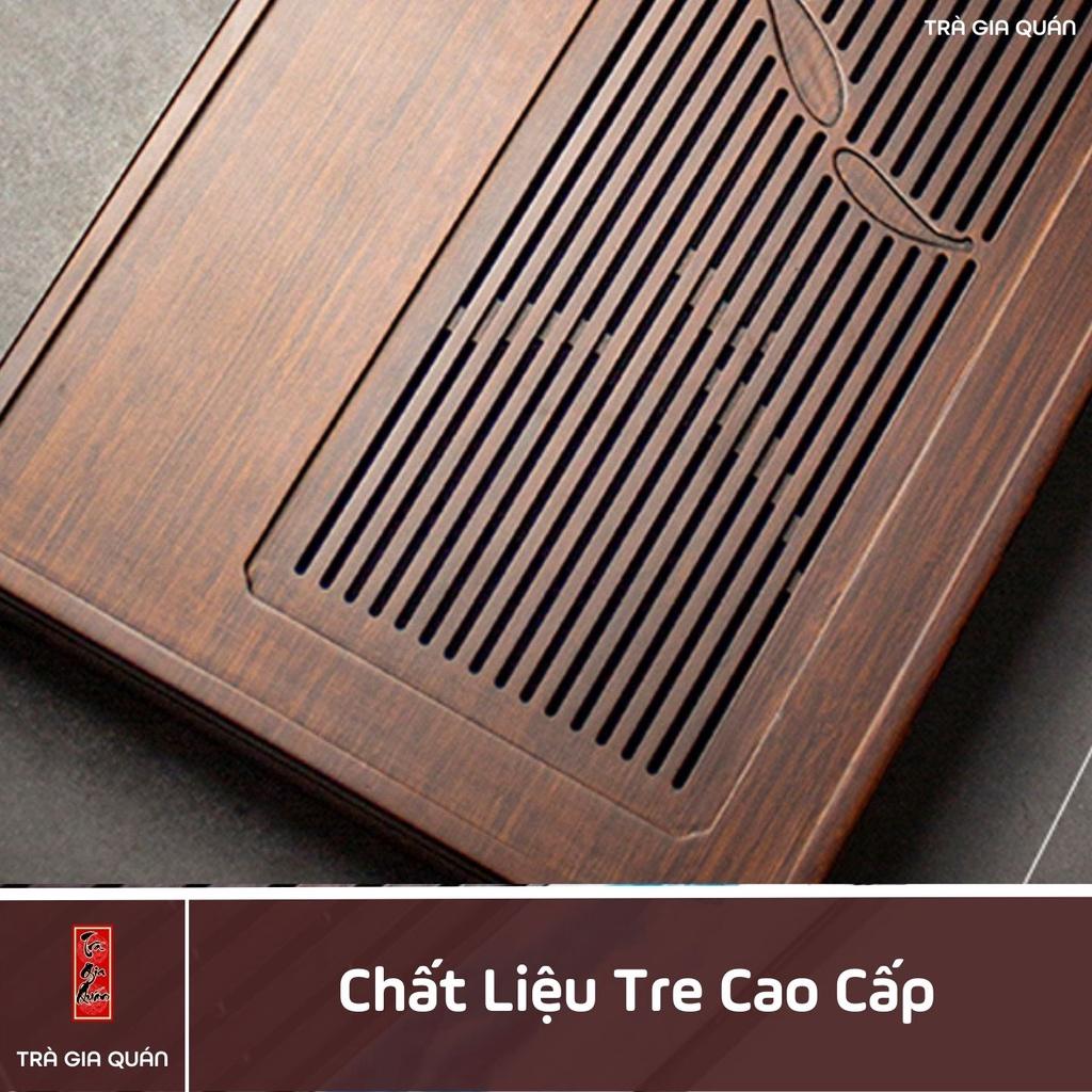 Khay Trà Tre Cao Cấp Chữ Nhật Trung Kích Thước 42*25*3 KT 43