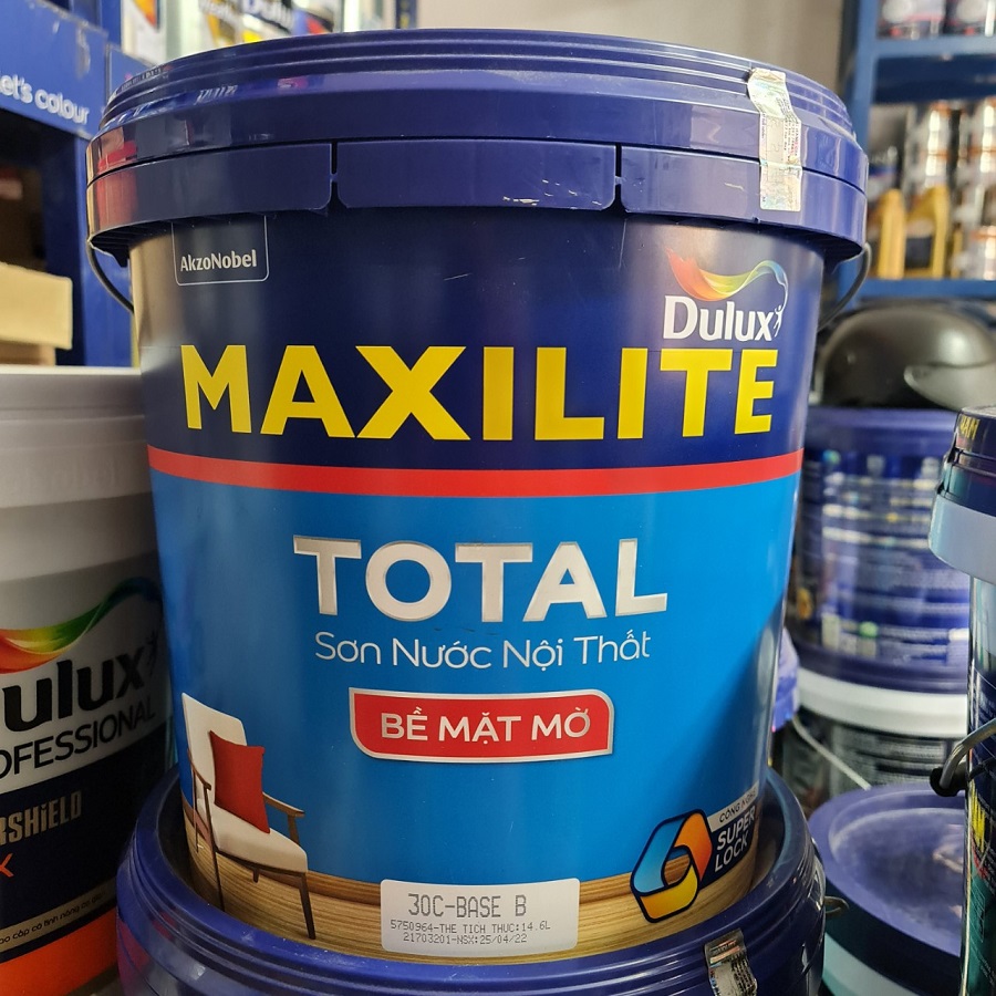 Sơn Nội Thất Maxilite Total 30C Mờ Sơn Nước Trong Nhà Chất Lượng Cao, Đẹp Và Lâu Phai Giúp Chống Bong Tróc Hiệu Quả