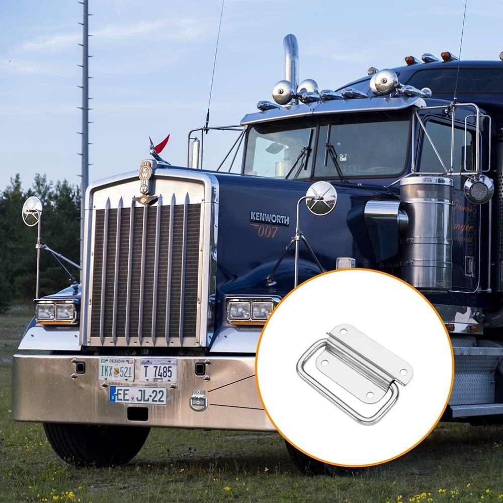 4 bộ phận tay cầm thùng, tay cầm gấp kim loại, tay cầm kéo bằng thép không gỉ, dễ lắp đặt cho tủ lưu trữ, ngăn kéo, tay cầm tủ