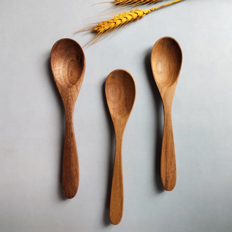 THÌA/MUỖNG ĂN CƠM 18CM, THÌA GỖ TỰ NHIÊN AN TOÀN, CHỤP ẢNH DECOR