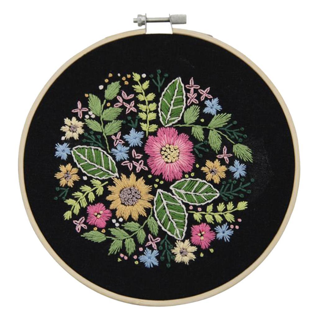 Embroidery Adult Cross Stitch Threads Kits - Flower Leaves