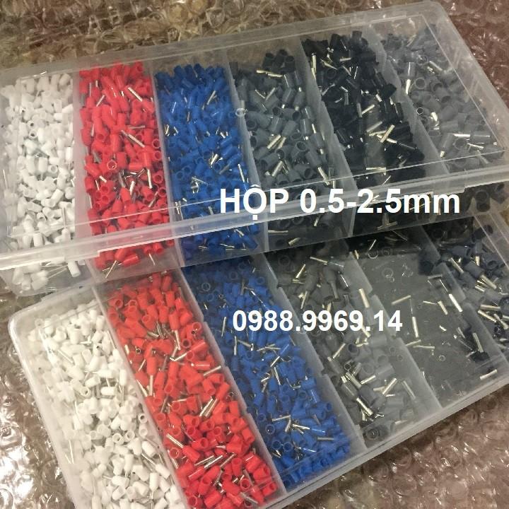 KÌM BẤM ĐẦU COS PIN RỖNG 0.25-10mm2 KÈM HỘP 1600 COS PIN