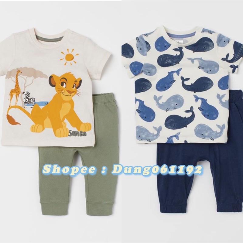 Bộ cộc tay bé trai chất cotton mềm mịn
