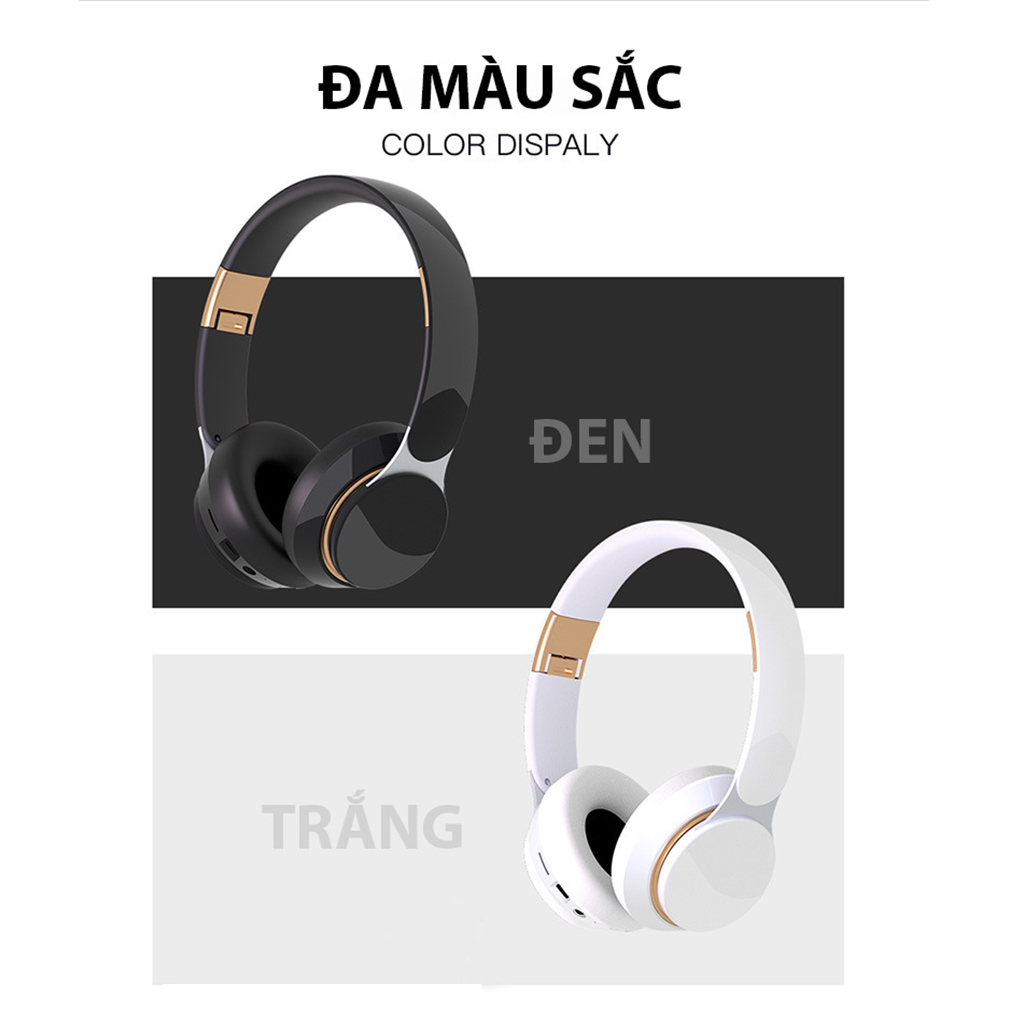 Tai Nghe Bluetooth Chụp Tai Smart Headphone T7 Tai Nghe Chụp Tai Có Mic Chơi Game Lắp Được Thẻ Nhớ Tương Thích Với Máy Tính Điện Thoại Có Thẻ Nhớ Pin Trâu Âm Bass Cực Chất