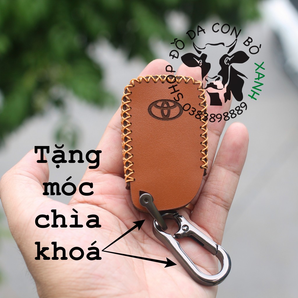 Bao Da dành cho chìa Khóa Toyota Vios, Yaris 2017 handmade da thật 004