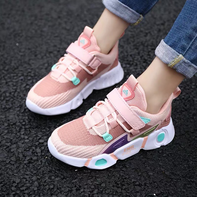 Giày bé gái 3 - 15 tuổi dáng sneaker năng động và cá tính GE58