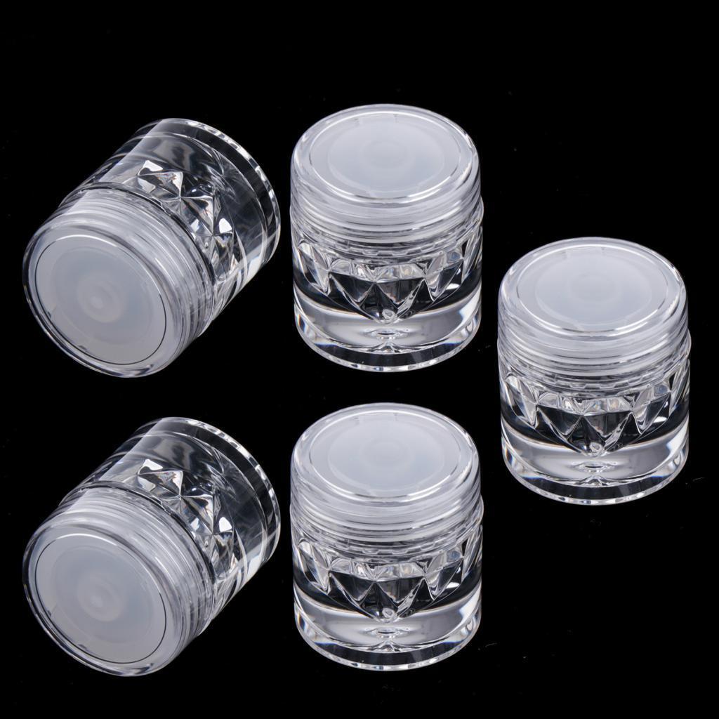 Empty Loose Powder Case W/ Sifter Refillable Eyeshadow Blusher Jars 3ml 10x