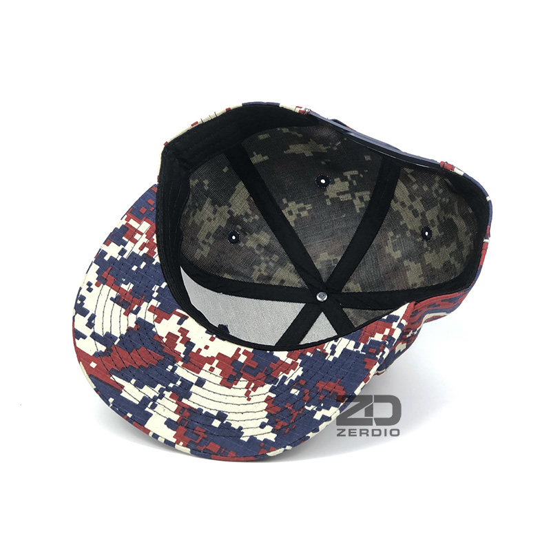 Nón lưỡi trai hiphop, mũ snapback nam nữ họa tiết kỹ thuật số vải cotton cao cấp