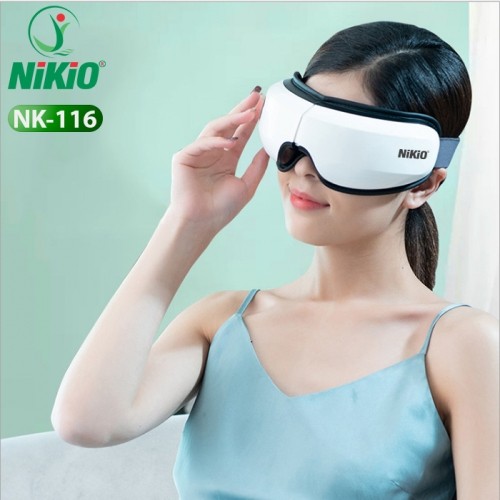 Máy Massage Mắt Nikio NK-116 - Công Nghệ Mát Xa Hiện Đại, Xoa Bóp Túi Khí, Rung Và Nhiệt Sưởi - Hỗ Trợ Giảm Mỏi Mắt, Cải Thiện Thị Lực - Tích Hợp Bluetooth Nghe Nhạc Thư Giãn, Giảm Stress Cải Thiện Giấc Ngủ