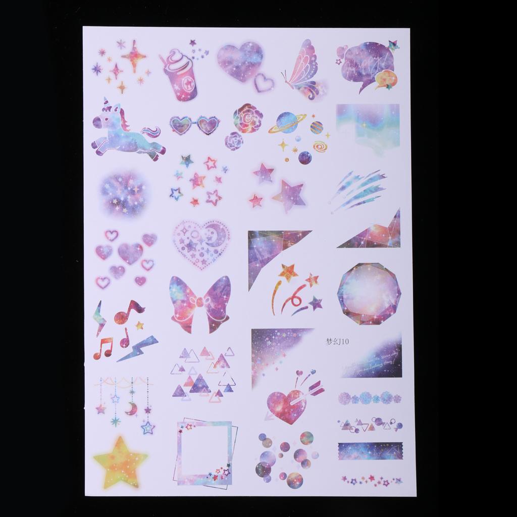 10 Sheets Horse Butterfly Photo Album Scrapbook Stickers Embellishments