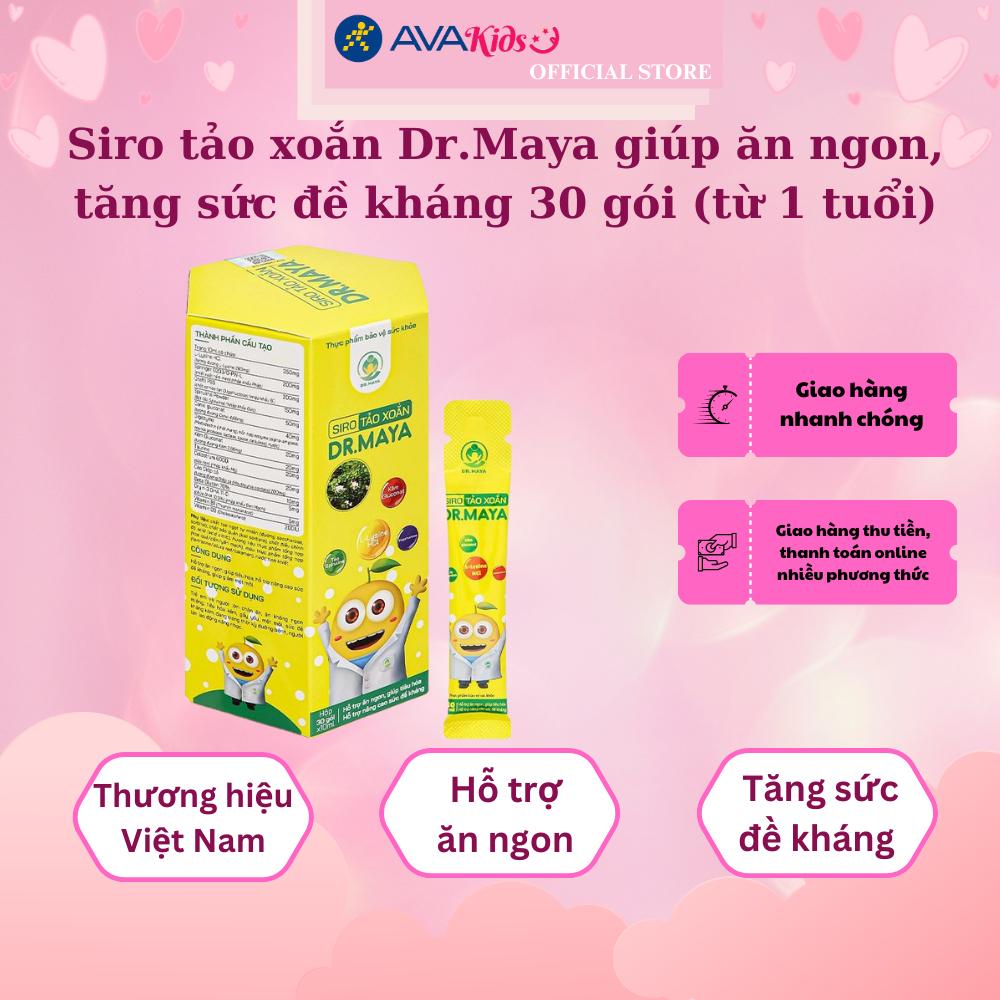 Siro tảo xoắn Dr.Maya giúp ăn ngon, tăng sức đề kháng 30 gói (từ 1 tuổi)