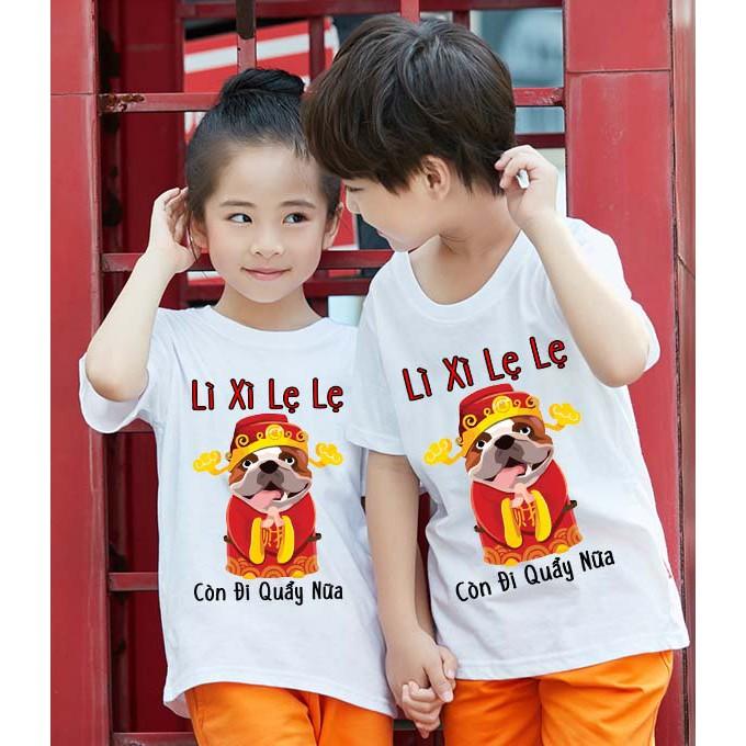 Áo thun trẻ em TẾT TÂN SỬU 2021 LÌ XÌ LẸ LẸ siêu độc - Áo bé trai, bé gái tết đẹp