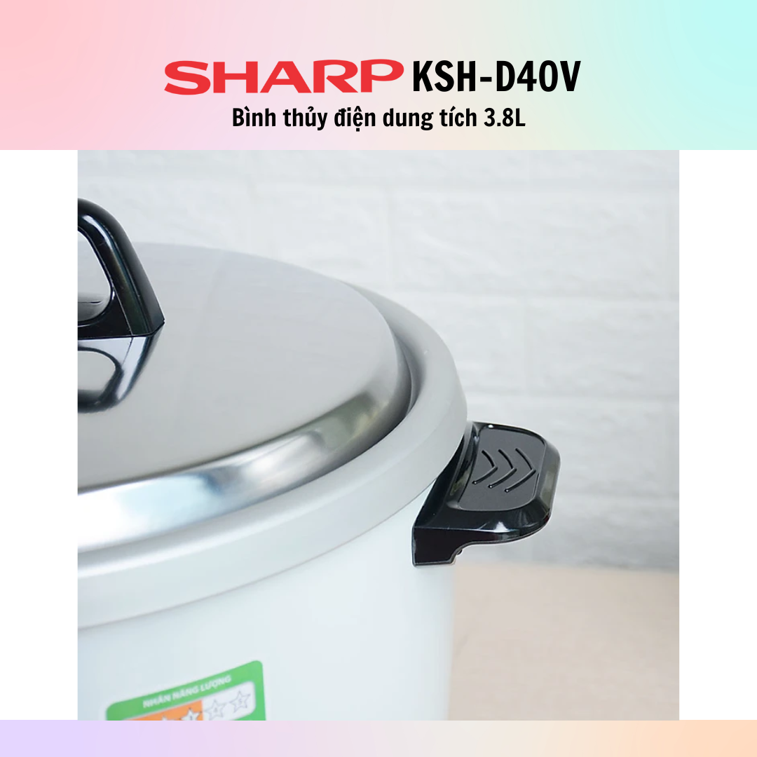 Nồi Cơm Nắp Rời Sharp KSH-D40V - Màu Ngẫu Nhiên - Hàng Chính Hãng - Bảo Hành 12 Tháng