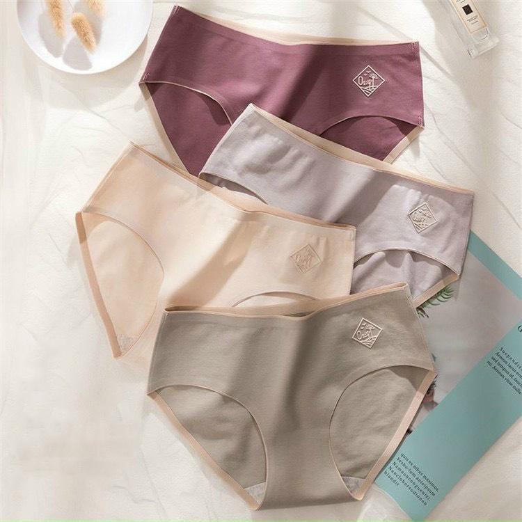 Combo 5 Quần lót nữ, quần lót cotton O2 ép không đường may kháng khuẩn, chống viêm nhiễm