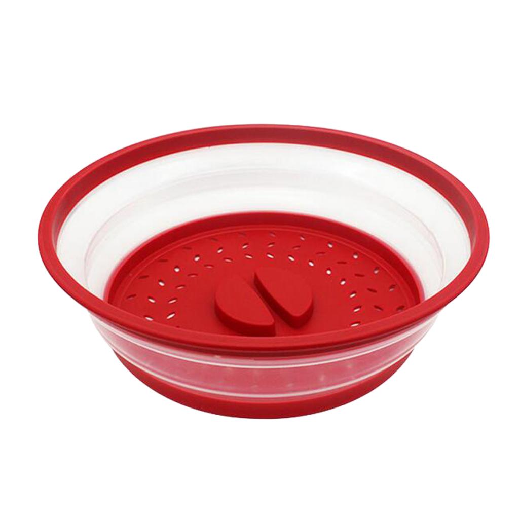 Plastic Microwave Food Cover Vented Splatter Protector Lid Safe Vent Yellow