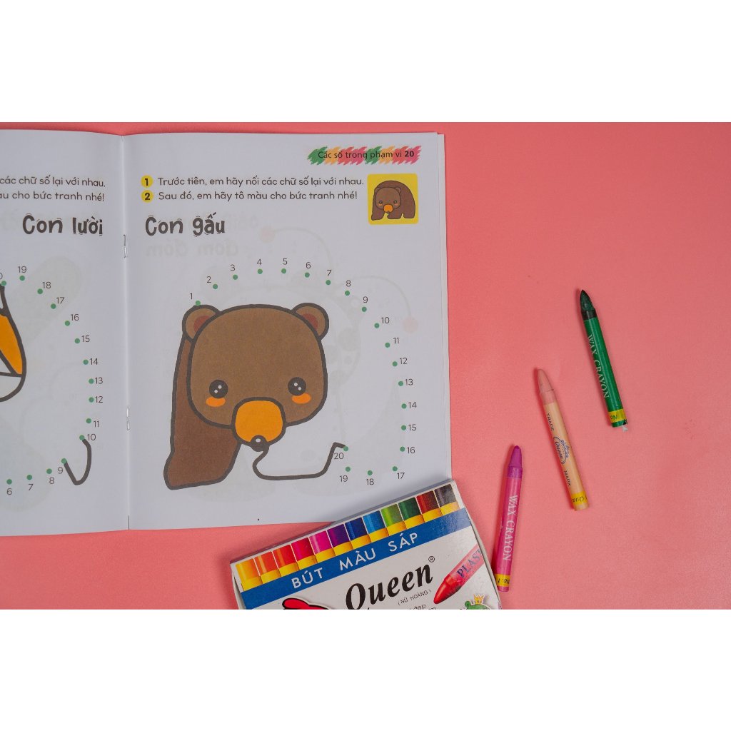 Sách - Combo 5 tập - Tô màu sáng tạo giúp bé làm quen với chữ cái và con số