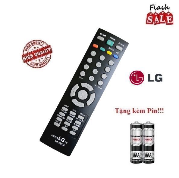 Remote Điều khiển tivi LG RM-752CB các dòng Tivi LG LED/LCD- Hàng loại 1 Tặng kèm Pin!!!