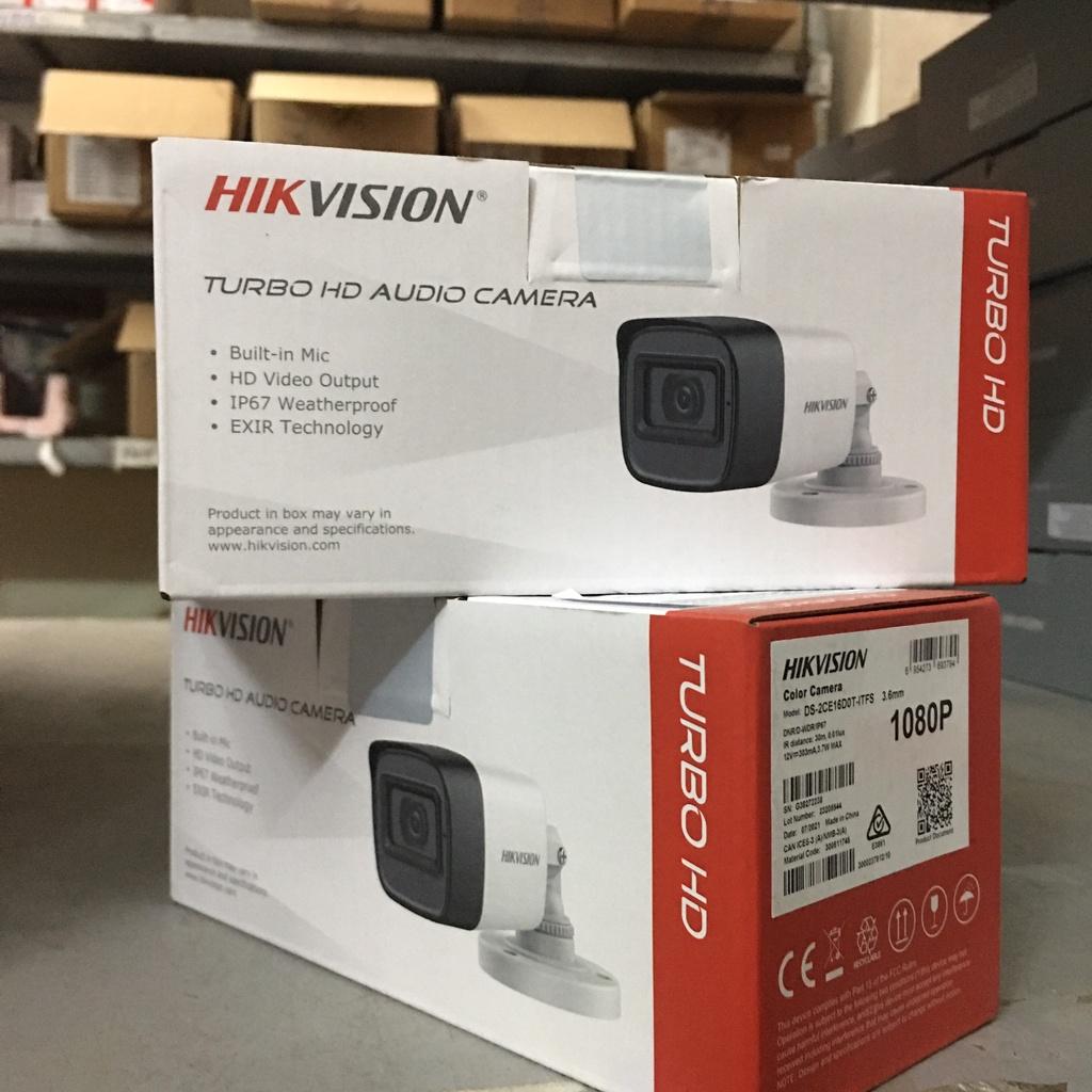 Camera Analog Thân Trụ Hikvision, DS-2CE16D0T-ITF và 2CE17D0T,2CE16D3T full HD.Hồng ngoại 30-50m,IP67 - Hàng chính hãng