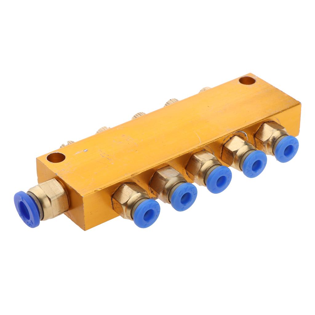 Adjustable Lube Oil Distributor Value Manifold Block 6mm In/4mm Out