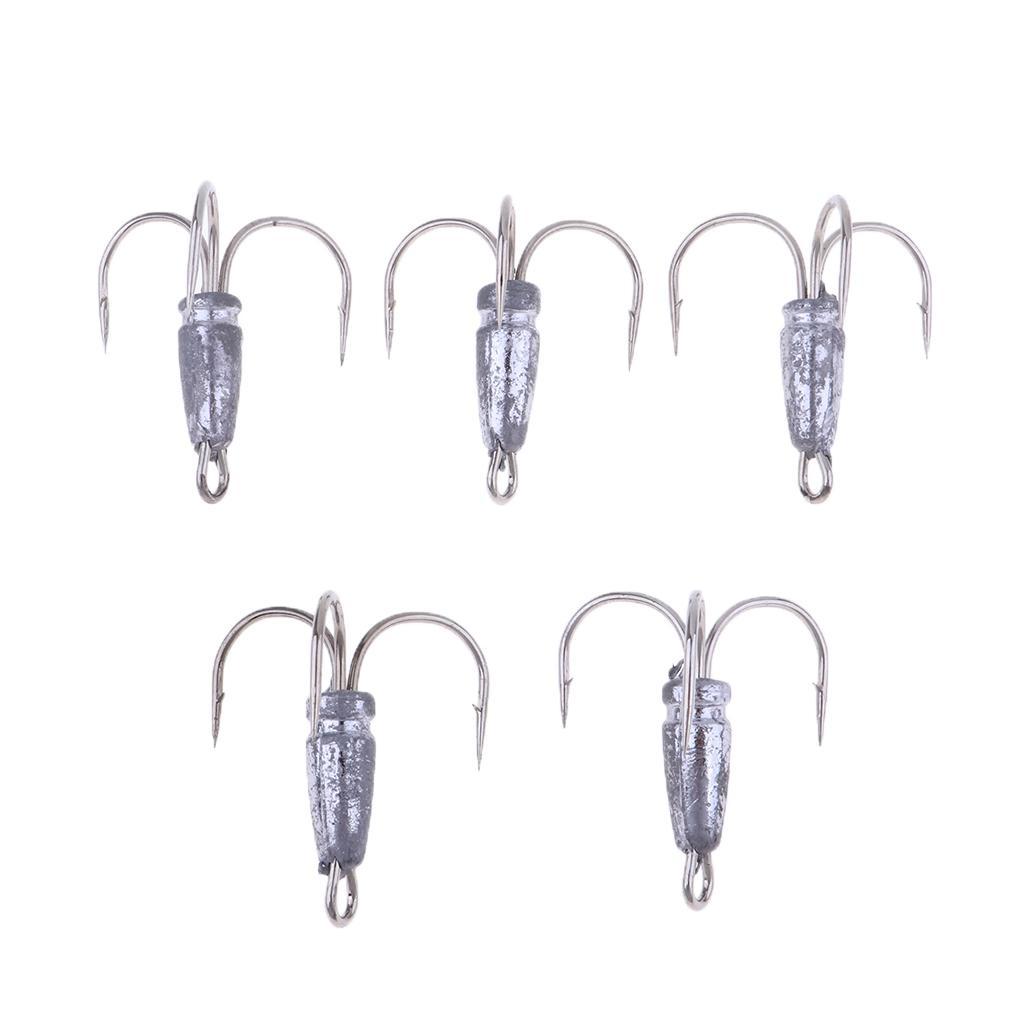 5 Pieces  Anchor Fishing Hooks   Head for Sea Boat Lake Fishing A